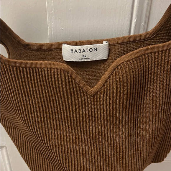 Babaton Chestnut Ribbed Knit Tank - Picture 2 of 8